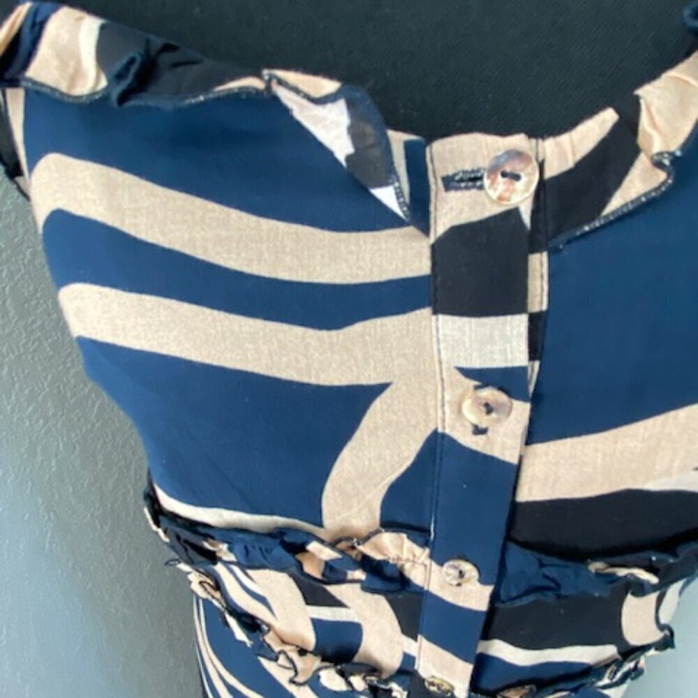 BIRD and KNOLL Connie Button Front Tiered Maxi Resort Sundress XS - Picture 11 of 13